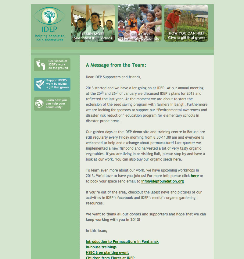 IDEP Foundation Newsletter March 2013