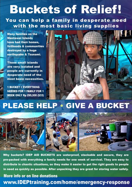IDEP Foundation aid buckets and tool kits
