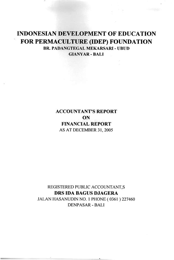 idep auditor report 2005 en